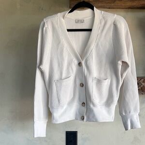 AYR The Waffle Cone Button-Up Cardigan Size Medium